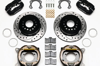 Wilwood Forged Dynalite P/S Park Brake Kit Drilled Ford 8.8 Special w/2.50in Offset-5 Lug - Brakes Rotors & Pads