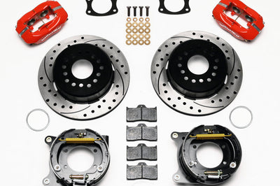 Wilwood Forged Dynalite P/S Park Brake Kit Drilled Red BOP Axle 2.75in Bearing 2.75 Offset - Brakes Rotors & Pads