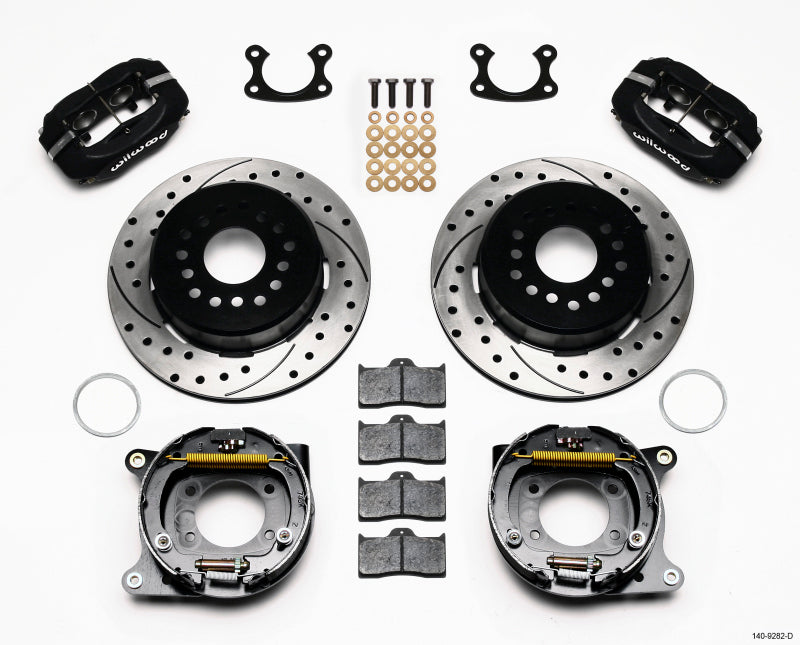 Wilwood Forged Dynalite P/S Park Brake Kit Drilled Small Ford 2.50in Offset - Brakes Rotors & Pads