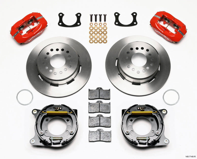 Wilwood Forged Dynalite P/S Park Brake Kit Red New Big Ford 2.50in Offset - Brakes Rotors & Pads