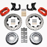 Wilwood Forged Dynalite P/S Rear Kit Drilled Red New Big Ford 2.50in Offset - Brakes Rotors & Pads