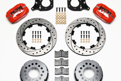 Wilwood Forged Dynalite P/S Rear Kit Drilled Red New Big Ford 2.50in Offset - Brakes Rotors & Pads