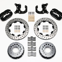 Wilwood Forged Dynalite P/S Rear Kit Drilled Rotor Ford 8.8 w/2.5in Offset-5 Lug - Brakes Rotors & Pads