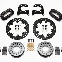 Wilwood Forged Dynalite Rear Drag Kit Drilled Rotor Big Ford 2.50in Offset - Brakes Rotors & Pads