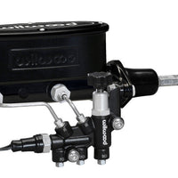 Wilwood HV Tandem M/C Kit w L/H Bracket & Prop Valve - 7/8in Bore Black-W/Push. - Early Mustang - Brakes Rotors Pads