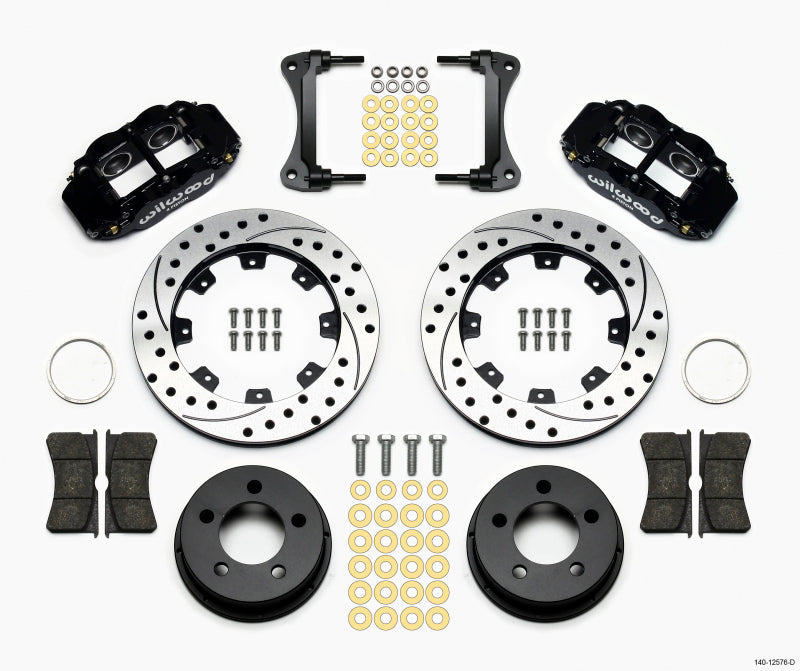 Wilwood Narrow Superlite 4R Front Kit 12.19in Drilled 87-89 Jeep YJ - Brakes Rotors & Pads