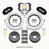 Wilwood Narrow Superlite 4R Rear Kit 14.00in Drilled 2007-up Jeep JK w/Lines - Brakes Rotors & Pads