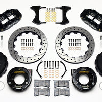 Wilwood Narrow Superlite 4R Rear P-Brk Kit 12.88in Drilled 2005-2014 Mustang - Brakes Rotors & Pads