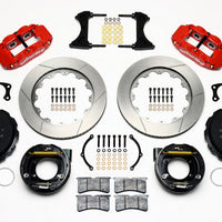 Wilwood Narrow Superlite 4R Rear P-Brk Kit 14.00in Red New Big Ford 2.50in Offset - Brakes Rotors & Pads
