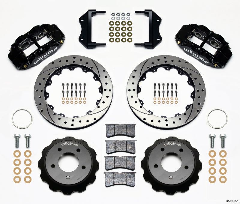 Wilwood Narrow Superlite 6R Front Hat Kit 12.88in Drilled 84-87 Corvette C4 - Brakes Rotors & Pads