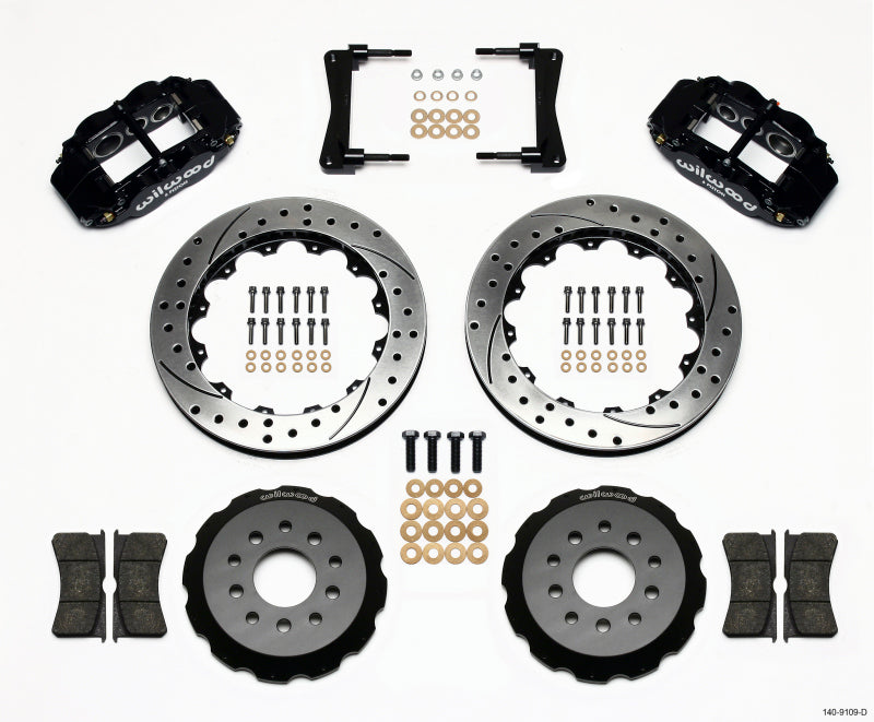 Wilwood Narrow Superlite 6R Front Hat Kit 13.06in Drilled 2005-2014 Mustang - Brakes Rotors & Pads