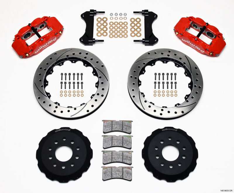 Wilwood Narrow Superlite 6R Front Hat Kit 13.06in Drilled Red 98-02 Camaro/Firebird - Brakes Rotors & Pads