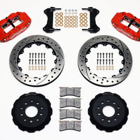 Wilwood Narrow Superlite 6R Front Hat Kit 13.06in Drilled Red 98-02 Camaro/Firebird - Brakes Rotors & Pads