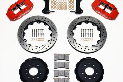 Wilwood Narrow Superlite 6R Front Hat Kit 13.06in Drilled Red 98-02 Camaro/Firebird - Brakes Rotors & Pads