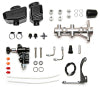 Wilwood Remote Tandem M/C Kit w/Brkt and Valve - 1in Bore Burnished - Brakes Rotors & Pads