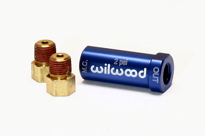 Wilwood Residual Pressure Valve - New Style w/ Fittings - 2# / Blue - Brakes Rotors & Pads