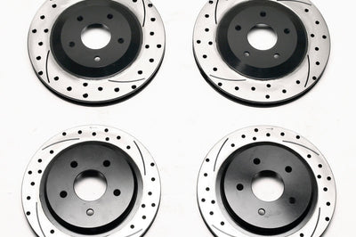 Wilwood Rotor Kit Front/Rear-Dimpled/Slotted 97-04 Corvette C5 All/ 05-13 C6 Base - Brakes Rotors & Pads
