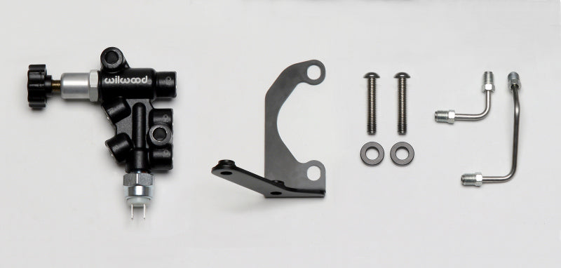 Wilwood Tandem Master Cylinder Mounting Bracket L/H Kit w/ Prop Valve - Brakes Rotors & Pads