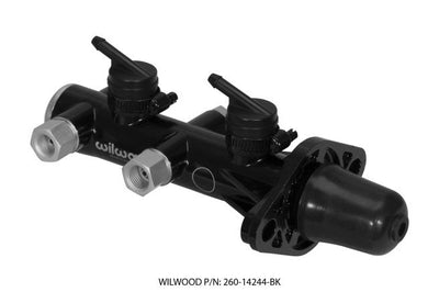 Wilwood Tandem Remote Master Cylinder - 1 1/8in Bore Black - Brakes Rotors & Pads