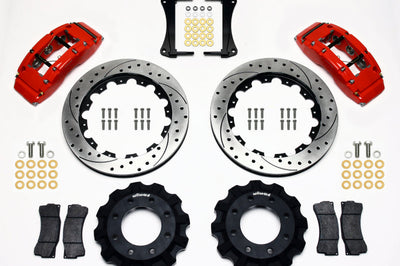Wilwood TC6R Front Kit 16.00in Drilled Red 1999-2014 GM Truck/SUV 1500 - Brakes Rotors & Pads