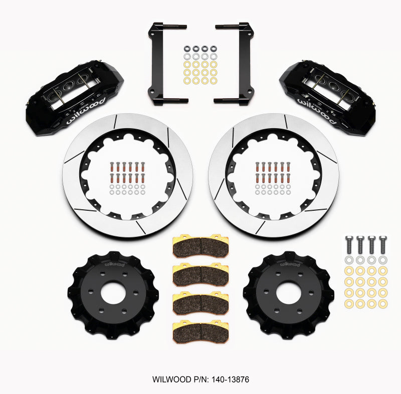 Wilwood TX6R Front Kit 16.00in Black 1999-2014 GM Truck/SUV 1500 - Brakes Rotors & Pads
