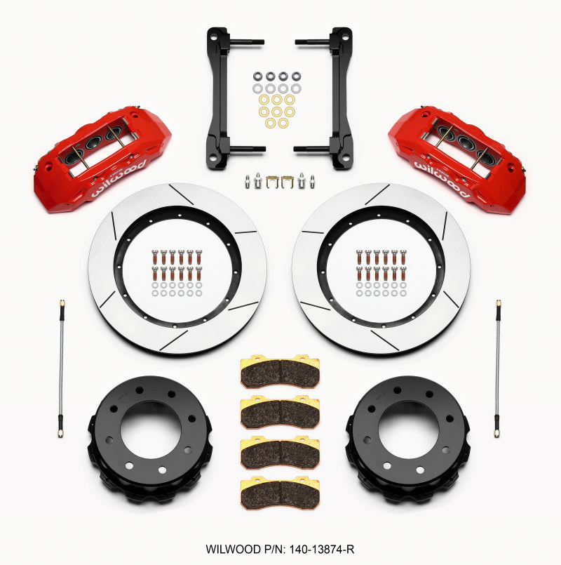 Wilwood TX6R Rear Kit 15.50in Red 2011-2015 GM Truck/SUV 2500 - Brakes Rotors & Pads