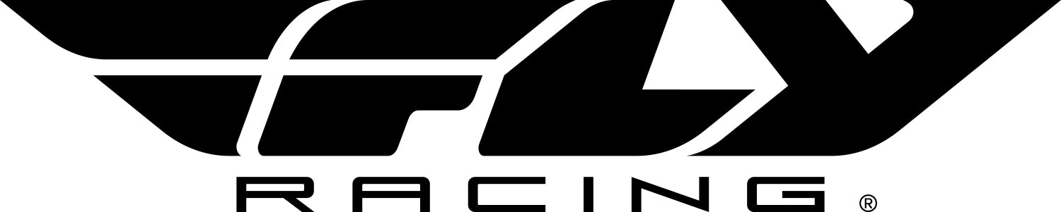 Fly Racing Window Decal 20’’ Die-cut White - Black/Grey - Watercraft Collection
