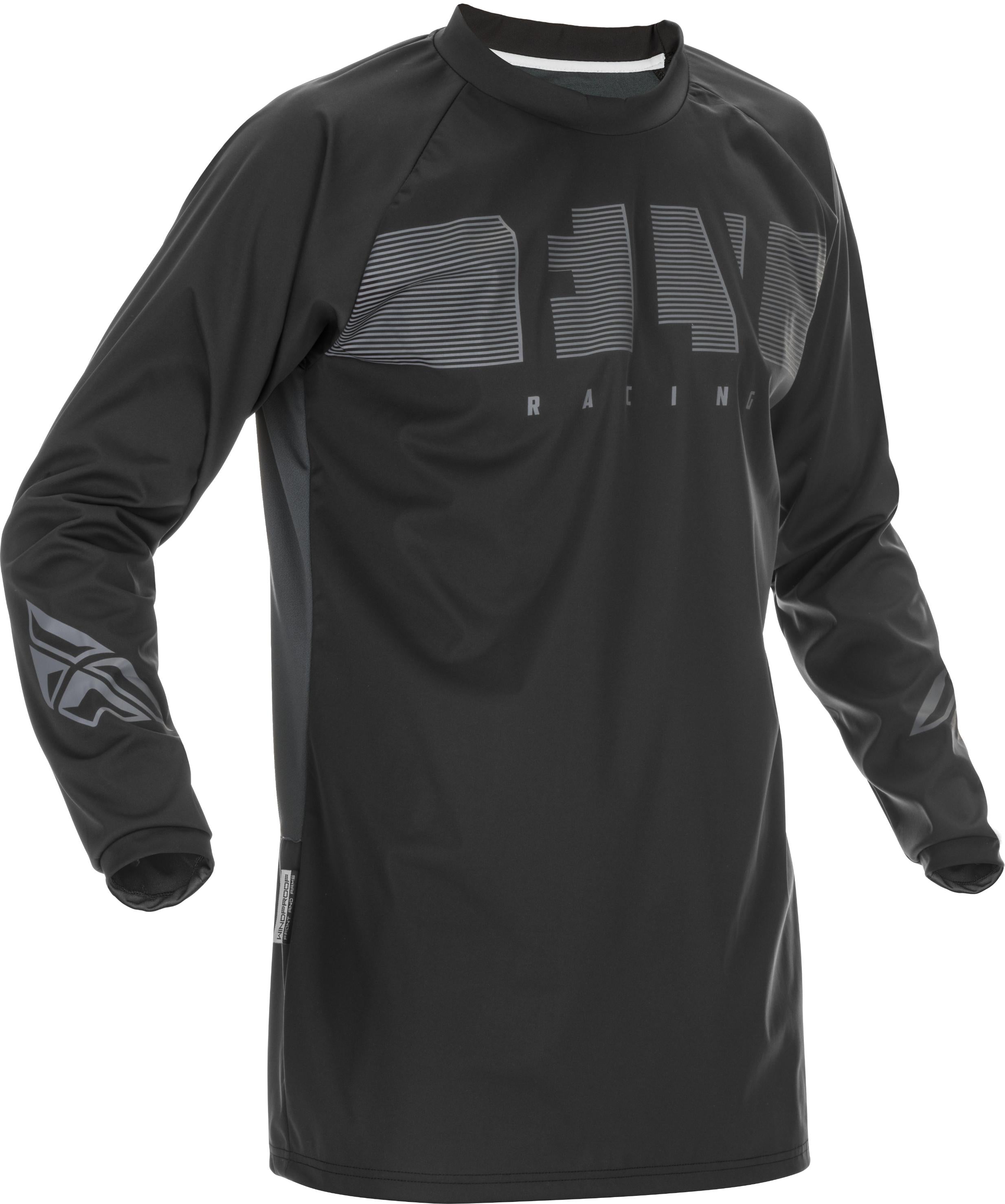 Fly Racing Windproof Jersey Grey/hi-vis Xl - Black/Grey / Large - Gear