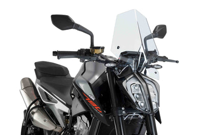 PUIG Windscreen Naked New Gen Sport Clear Ktm - Windshield/Windscreen