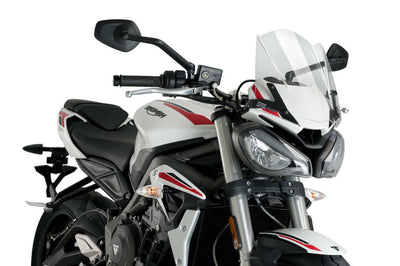 Puig Windscreen Naked New Gen Sport Clear Tri