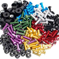 Puig Windscreen Screw Kit Well Nut Silver - Black
