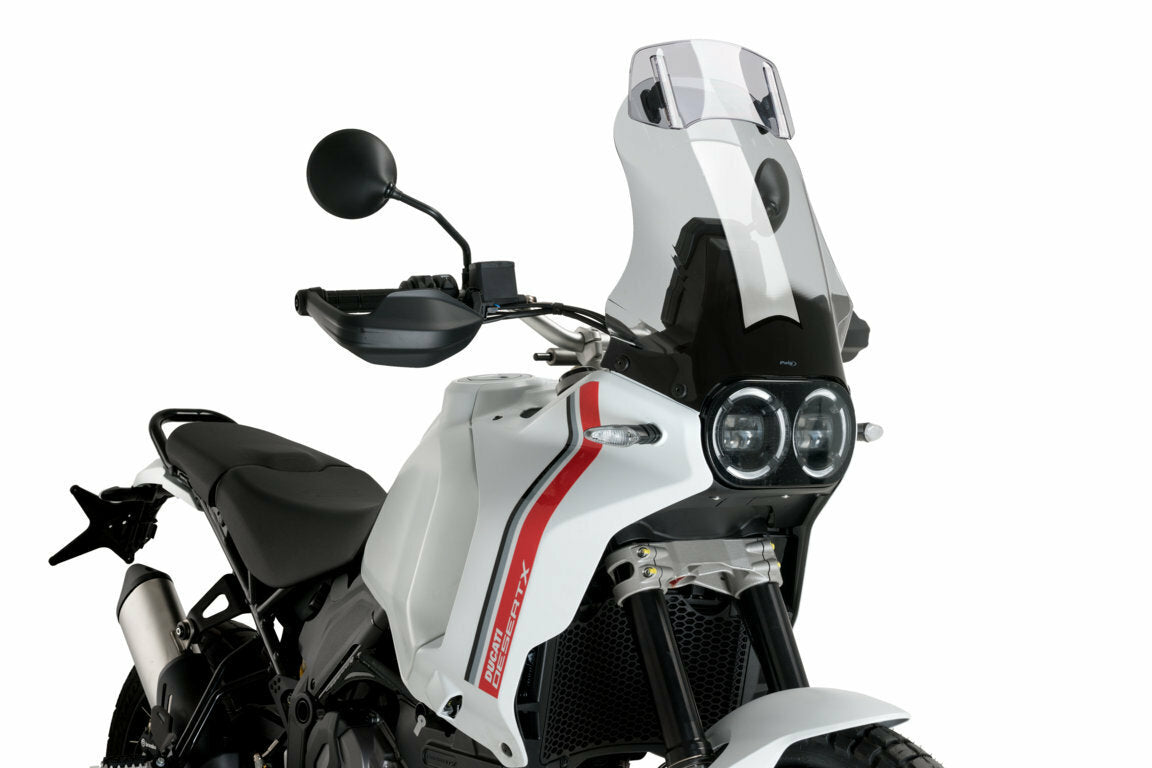 PUIG Windscreen Touring W/Visor Smoke Duc - Windshield/Windscreen