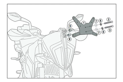 GIVI Windshield Fit Kit For 7710dt / 7710d Ktm - Accessories