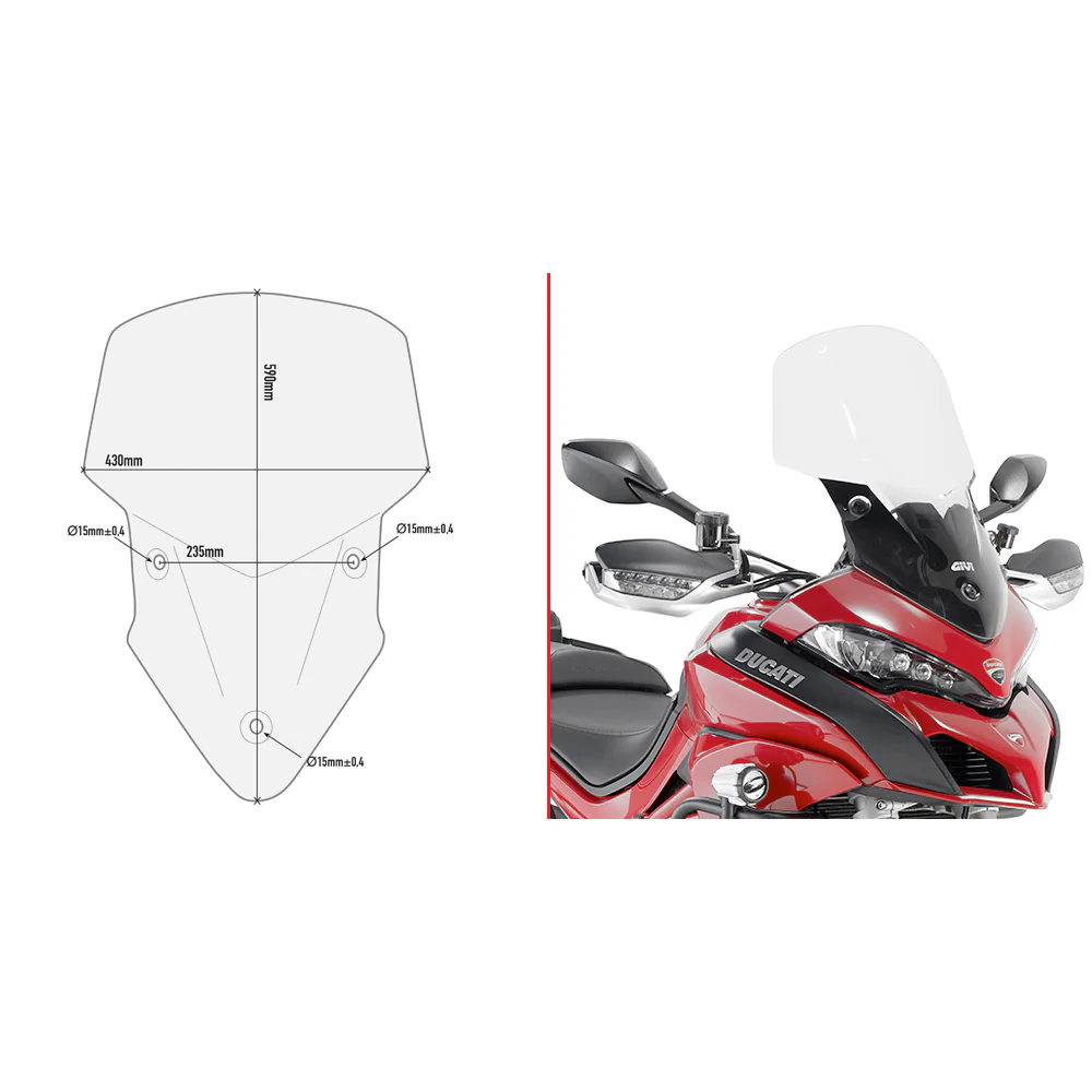 GIVI Windshield Specific Clear Duc - Windshield/Windscreen
