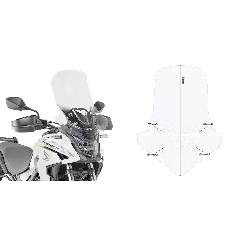 GIVI Windshield Specific Clear Hon - Windshield/Windscreen