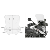 GIVI Windshield Specific Clear Suz - Windshield/Windscreen