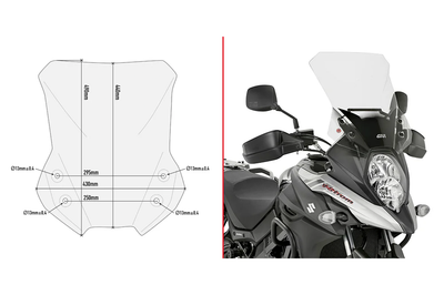 GIVI Windshield Specific Clear Suz - Windshield/Windscreen