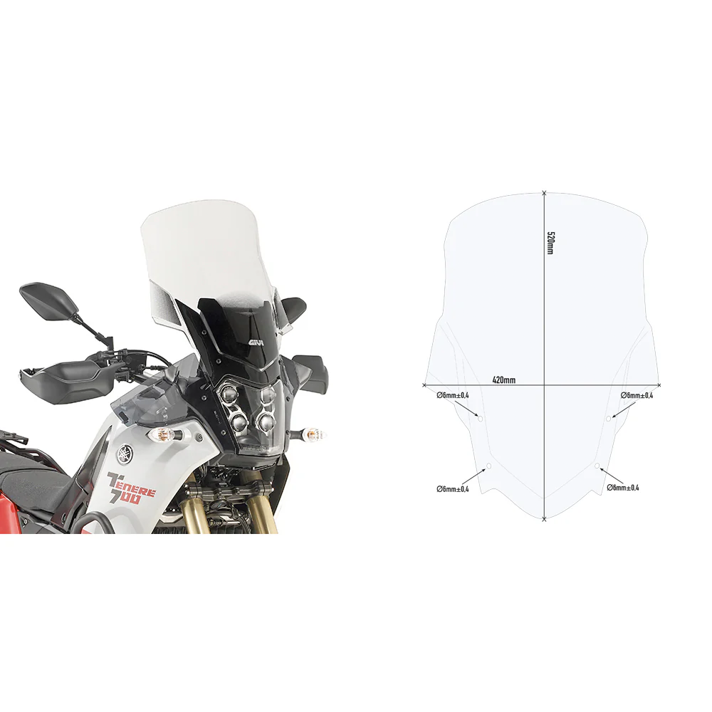 GIVI Windshield Specific Clear Yam - Windshield/Windscreen