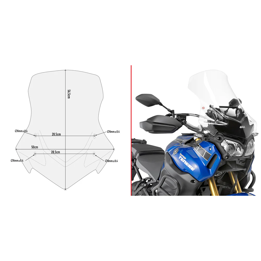 GIVI Windshield Specific Clear Yam - Windshield/Windscreen