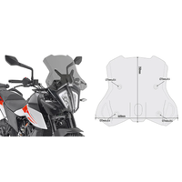 GIVI Windshield Specific Smoke Ktm - Windshield/Windscreen