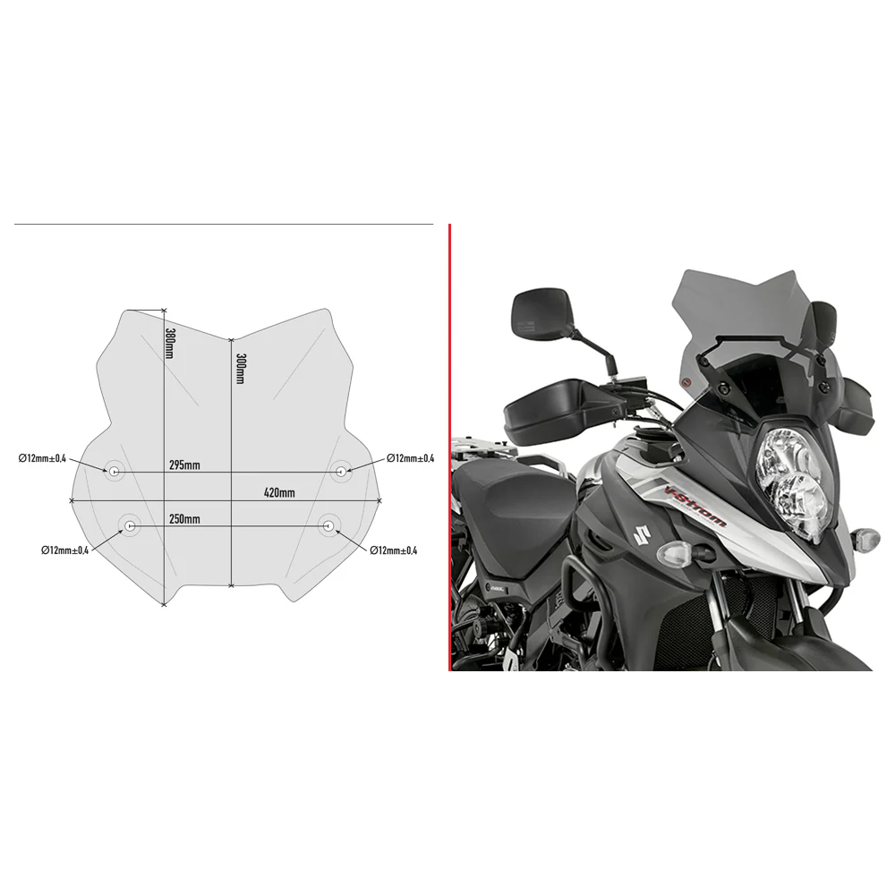 GIVI Windshield Specific Smoke Suz - Windshield/Windscreen