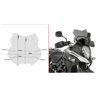 GIVI Windshield Specific Smoke Suz - Windshield/Windscreen