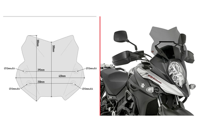 GIVI Windshield Specific Smoke Suz - Windshield/Windscreen