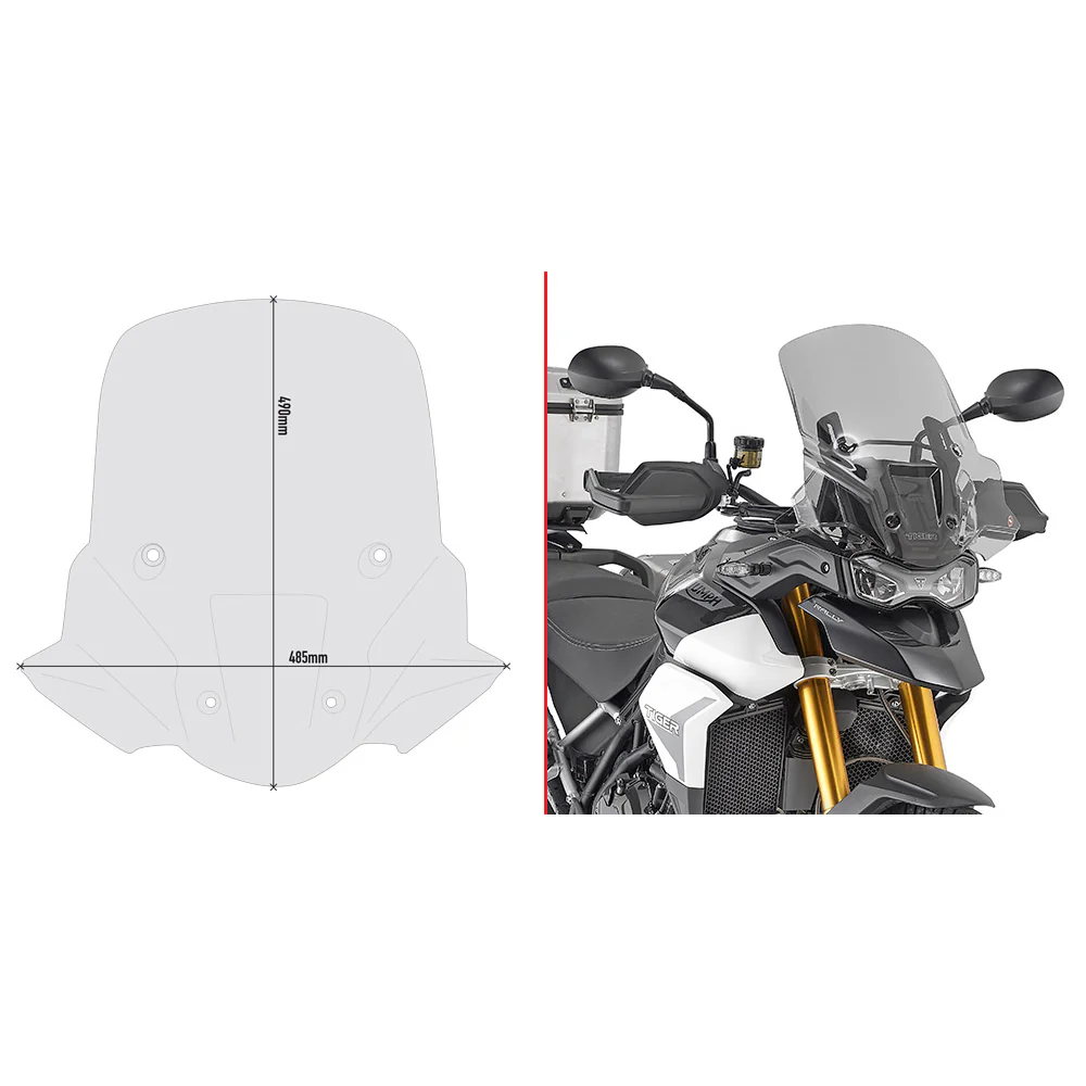 GIVI Windshield Specific Smoke Tri - Windshield/Windscreen