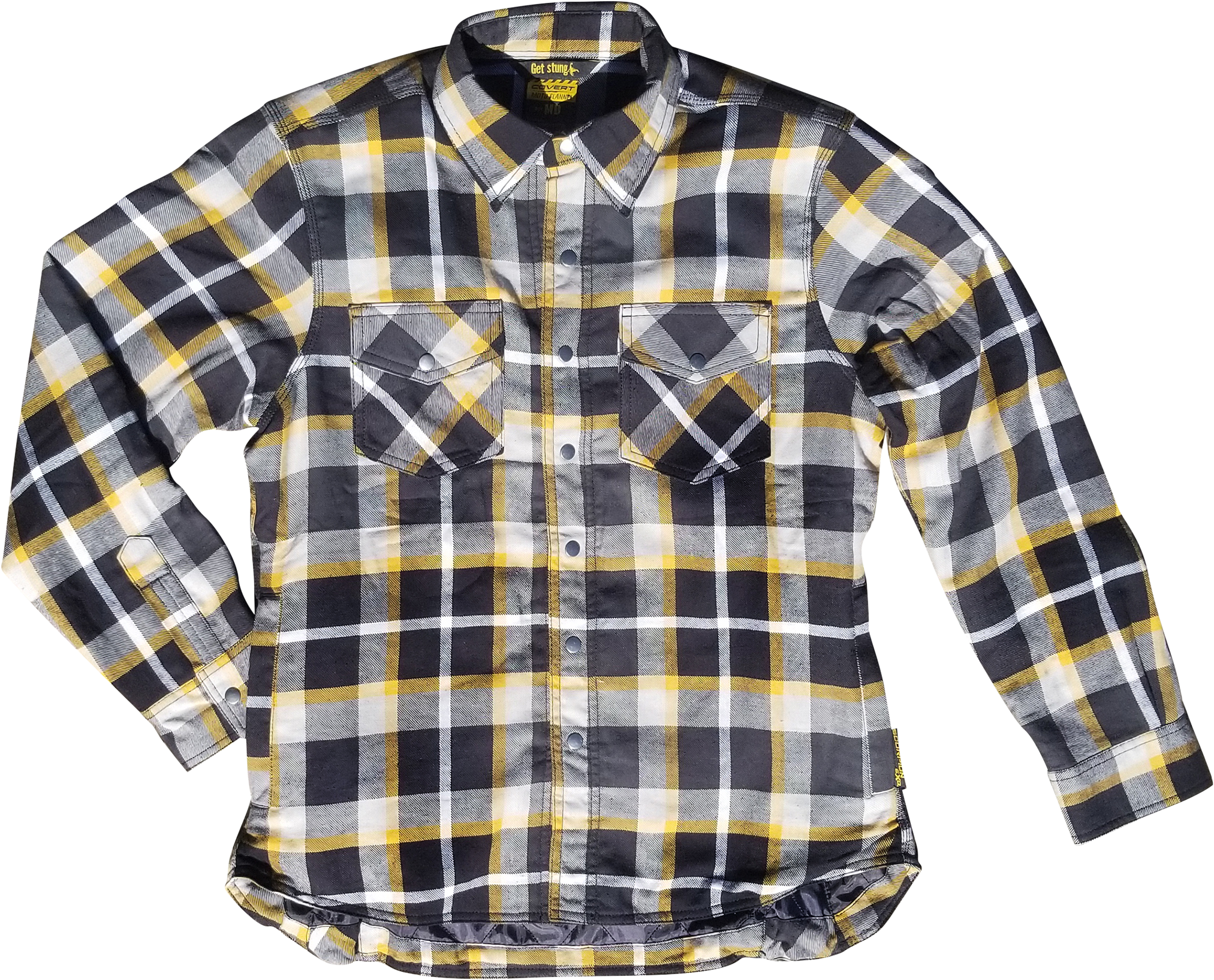 Scorpion Exo Women’s Covert Flannel White/yellow Xs - White/Yellow / 2X-Large - Harddrive Products