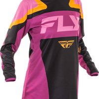 Fly Racing Women’s F-16 Jersey Black/mauve/yellow Xl - Black/White / 2X-Large
