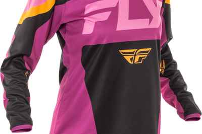 Fly Racing Women’s F-16 Jersey Black/mauve/yellow Xl
