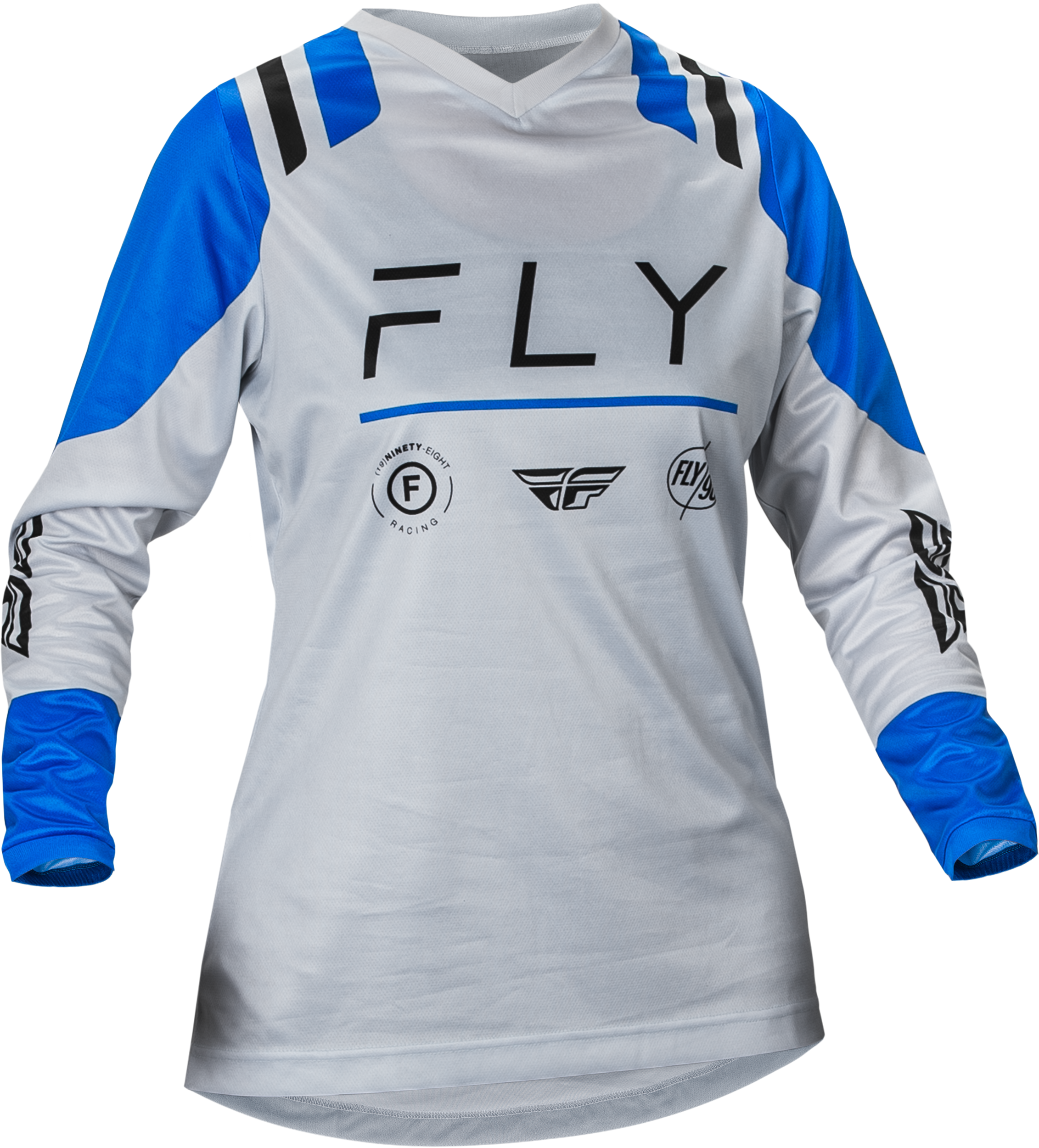 Fly Racing Women’s F-16 Jersey Black/white Xl - Artic Grey/Blue / 2X-Large - Apparel Collection