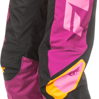 FLY RACING Women’s F 16 Pants Ca/Ny Black/Mauve/Yellow Sz 05/06