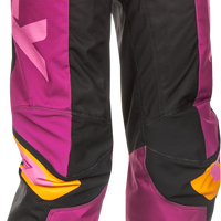 Fly Racing Women’s F-16 Pants Ca/ny Black/mauve/yellow Sz 15/16 - Black/White / US 0/02